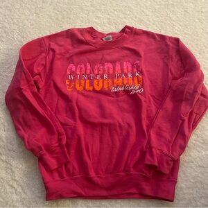 NWOT Winter Park Colorado Pink Pullover Crewneck Sweatshirt. Size Small